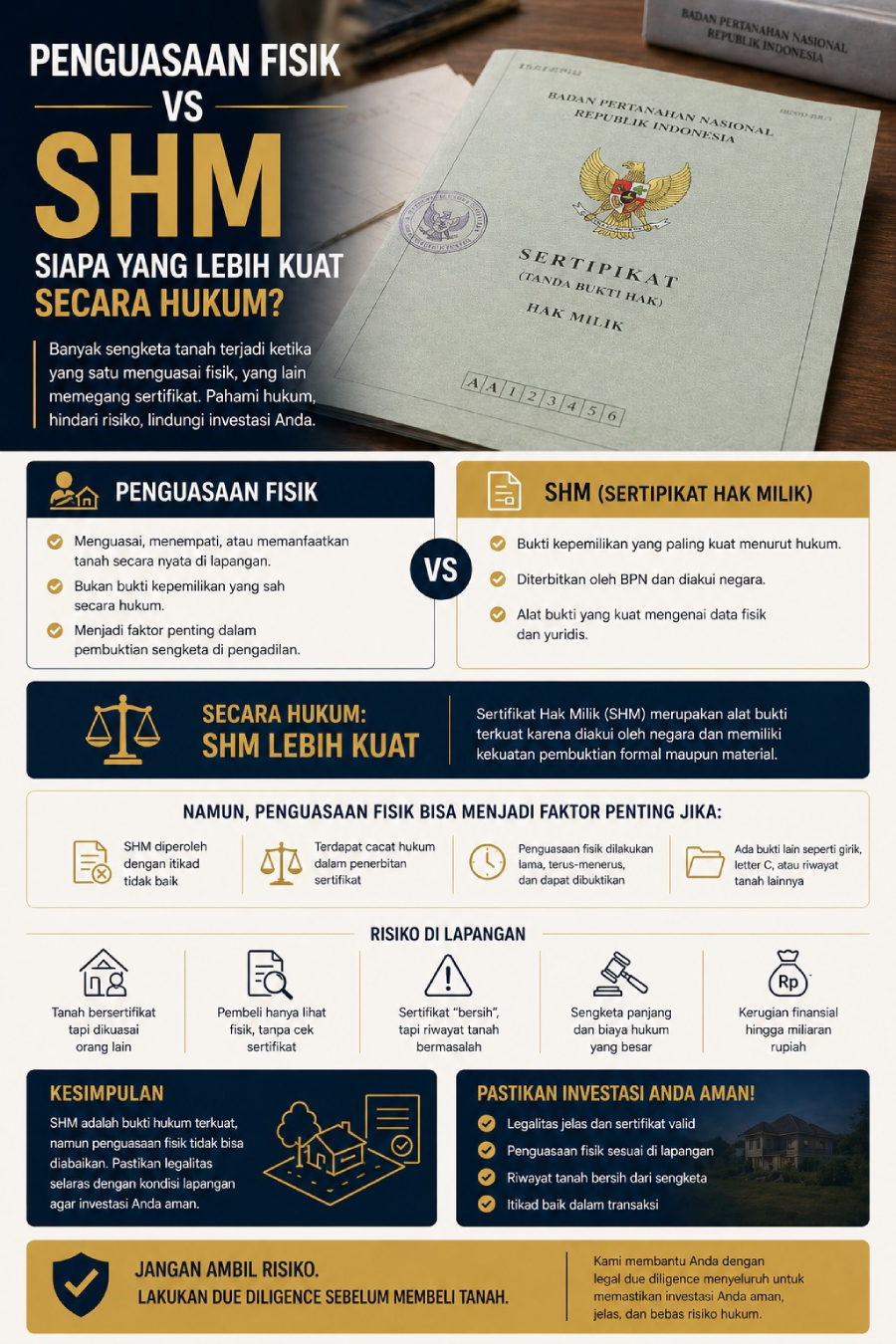 Penguasaan Fisik vs SHM: Mana yang Lebih Kuat Secara Hukum?